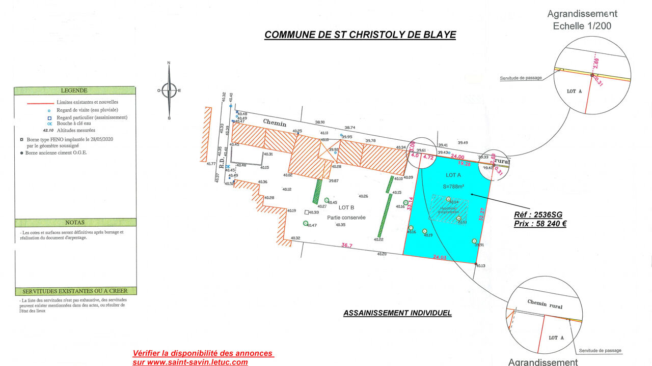 terrain  pièces 783 m2 à vendre à Saint-Christoly-de-Blaye (33920)