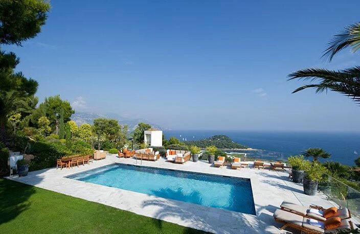 Location annuelle CAP FERRAT : Splendide villa moderne avec vue mer — photo 4