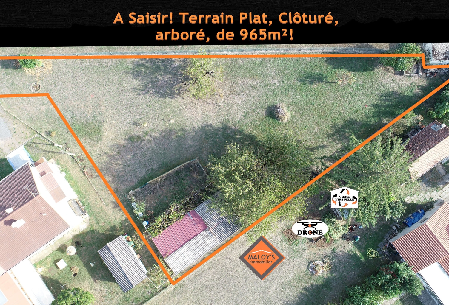 RARE! TERRAIN PLAT 965m²! — photo 1