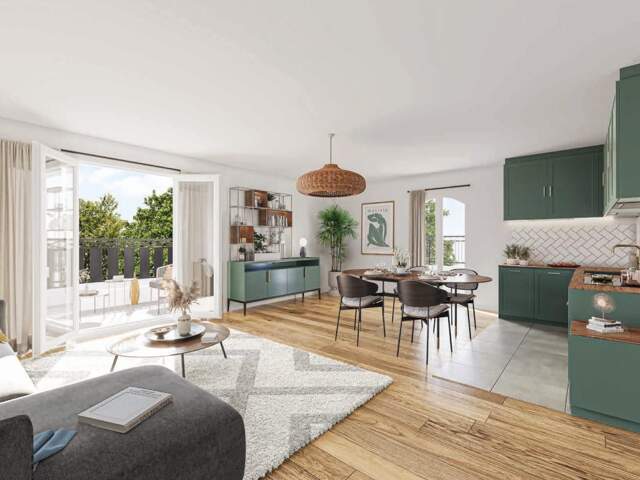 Appartement neuf T2 de 43,85m2, surface totale 48,06m2 — photo du bien