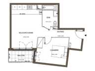 Appartement neuf T2 de 43,85m2, surface totale 48,06m2 — photo 4