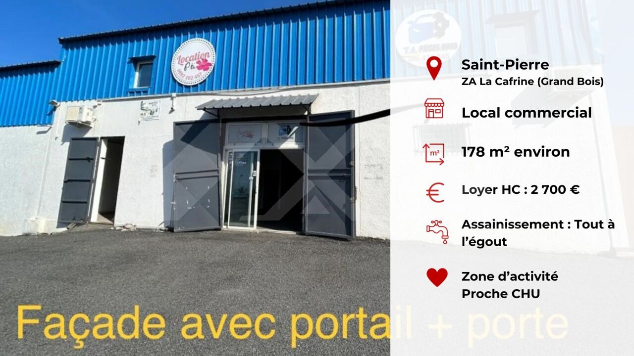 commerce  pièces 178 m2 à louer à Saint-Pierre (97410)