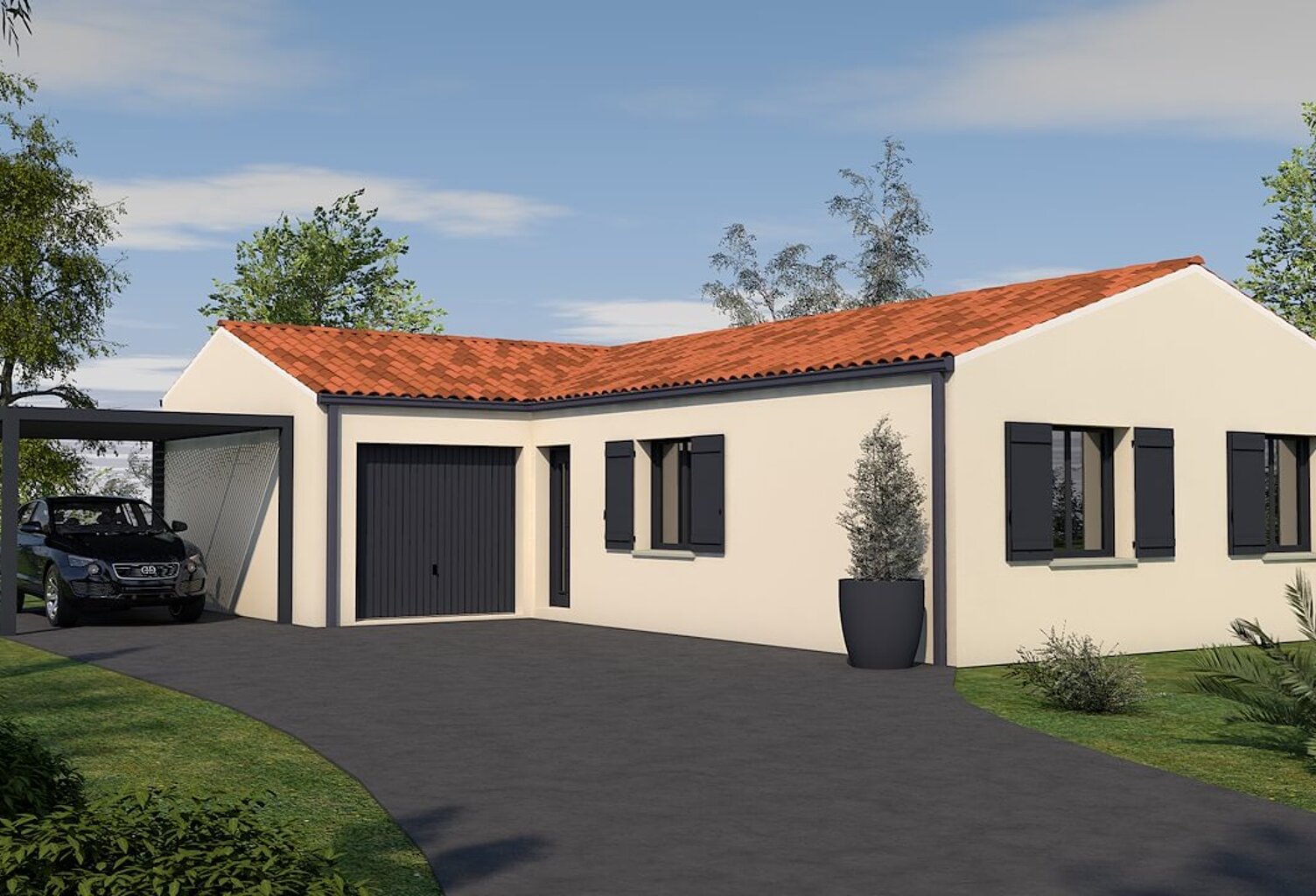 Maison 4 pièces 85.00 m² - Terrain: 1000 m² — photo 1