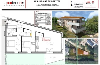 vente appartement 186 000 € à proximité de Uchacq-Et-Parentis (40090)