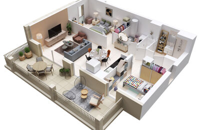 appartement neuf T2, T3 pièces 48 à 71 m2 à vendre à Saint-Aunès (34130)
