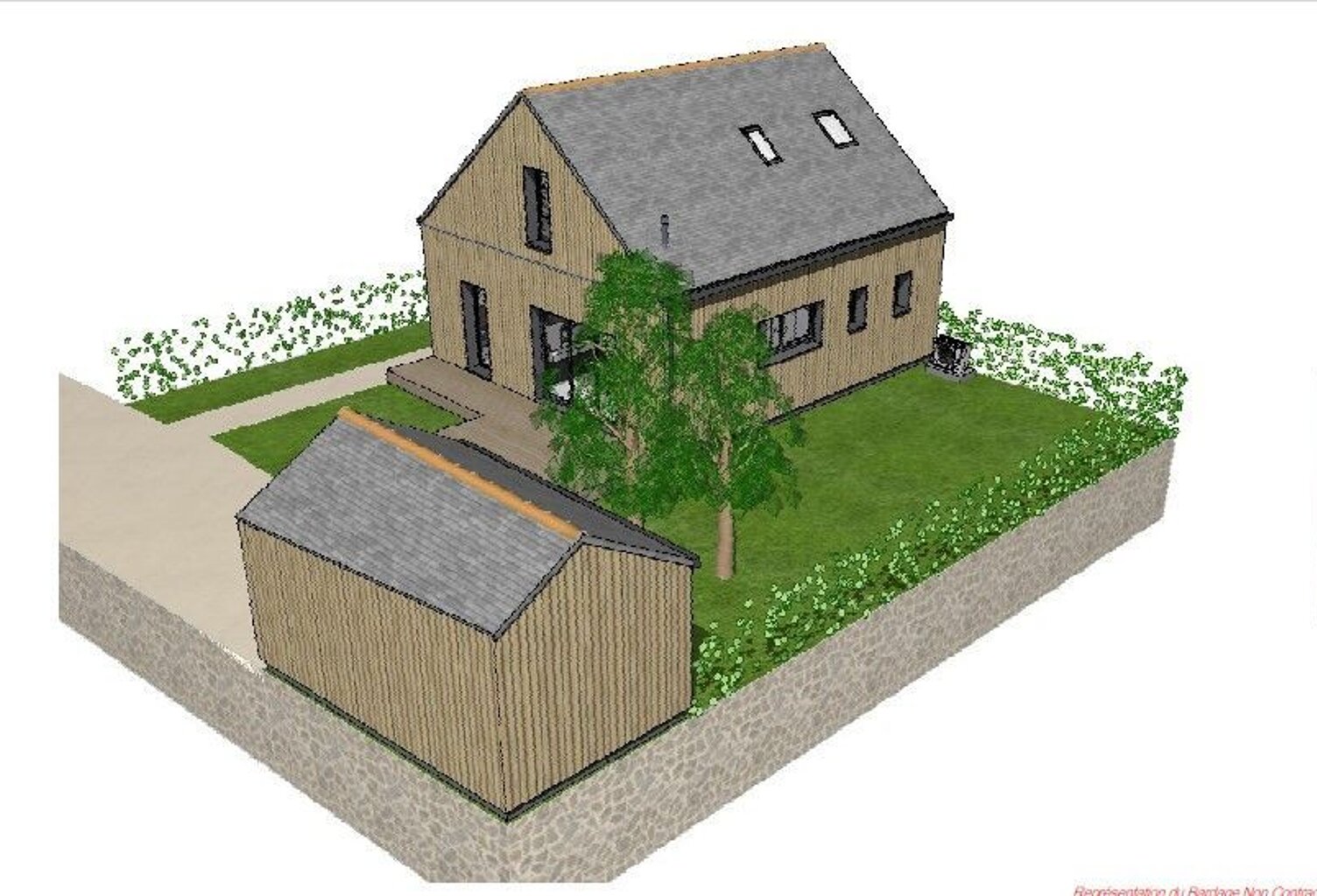 Projet de construction d'une maison bois de 83 m² avec t... — photo 1