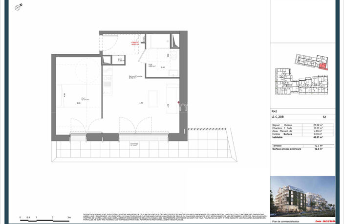 RÉSIDENCE ETUDIANTE - APPARTEMENTS T2 - ROUEN RIVE DROITE CENTRE - ENTRE 38.80m² et 42.47m² — photo 2