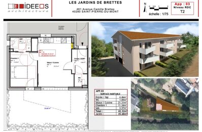 vente appartement 131 500 € à proximité de Bordères-Et-Lamensans (40270)