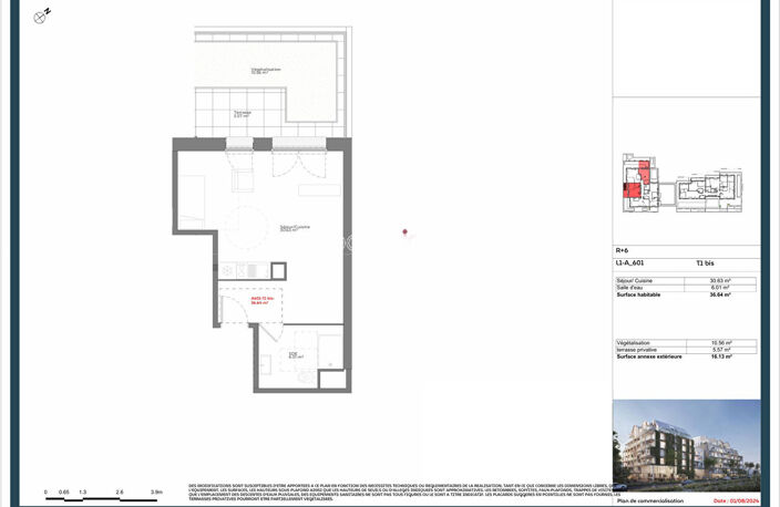 RÉSIDENCE SENIOR - APPARTEMENT T1 BIS - ROUEN RIVE DROITE CENTRE - 36.64m² — photo 2
