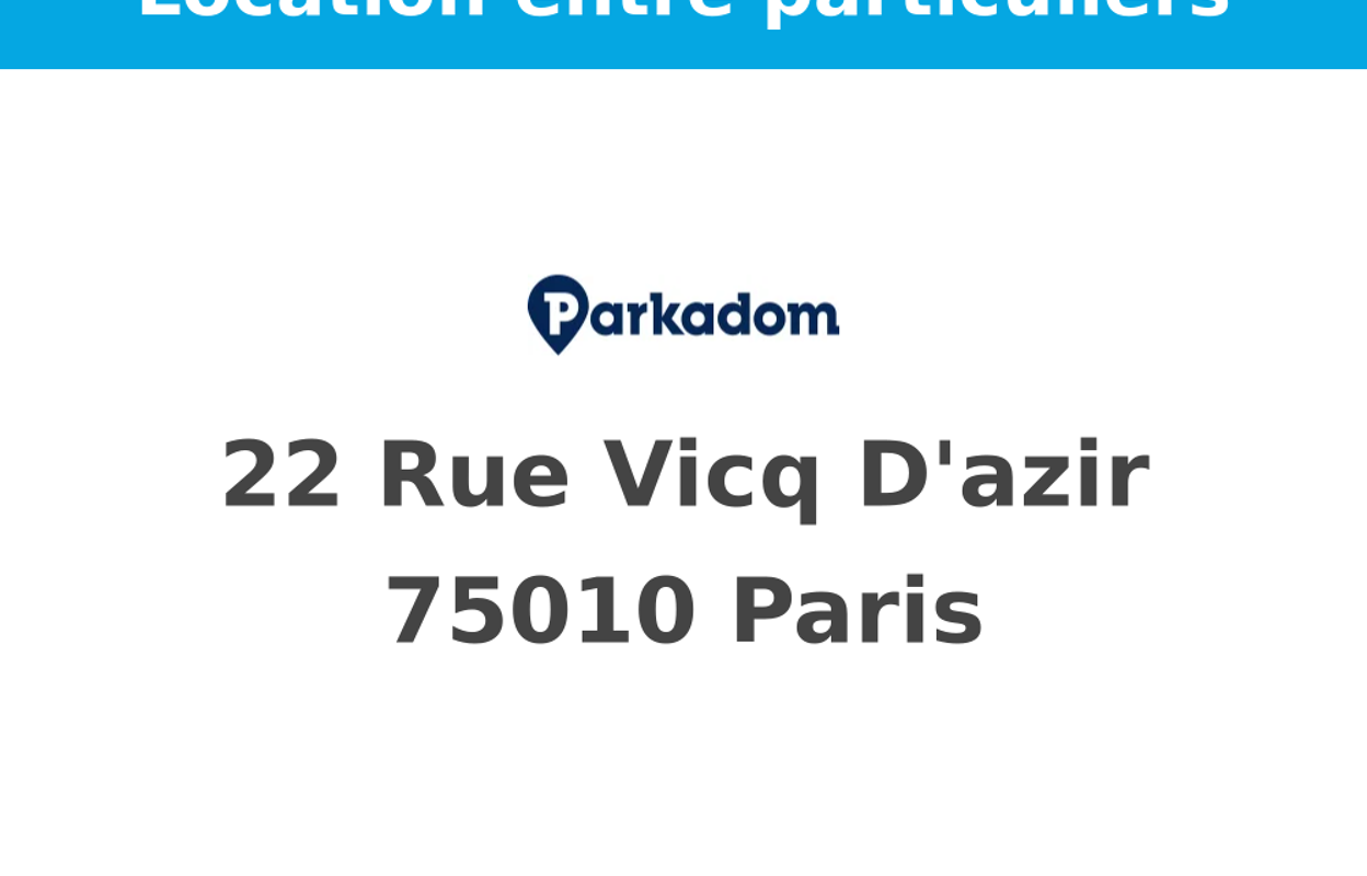 garage  pièces  m2 à louer à Paris 10 (75010)