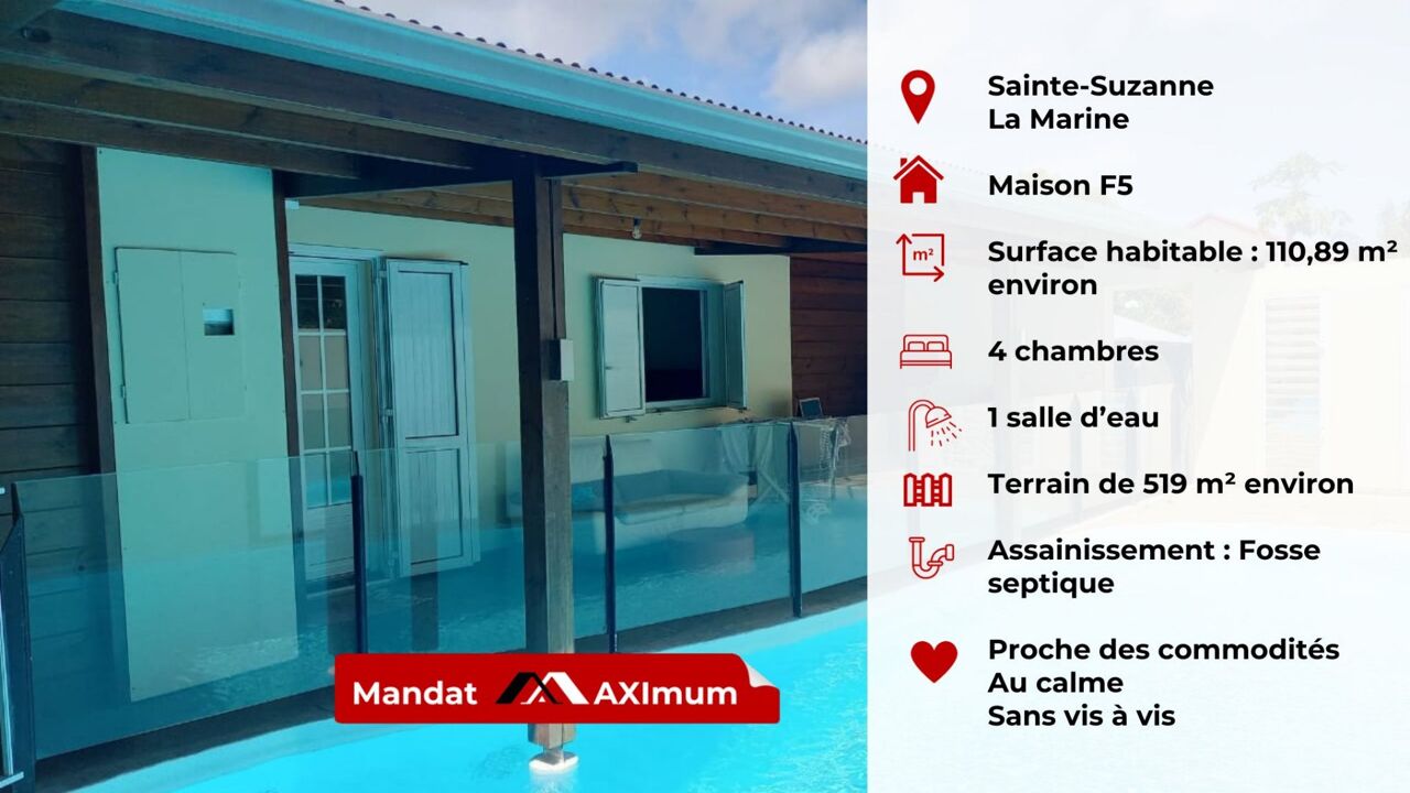 maison 5 pièces 110 m2 à vendre à Sainte-Suzanne (97441)