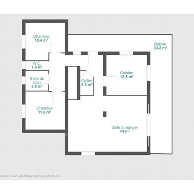 Appartement 3 pièces 93 m²