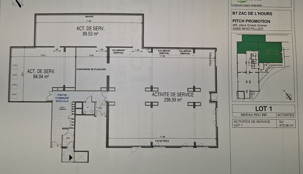 Bureau 1 pièces  à louer Béziers 34500