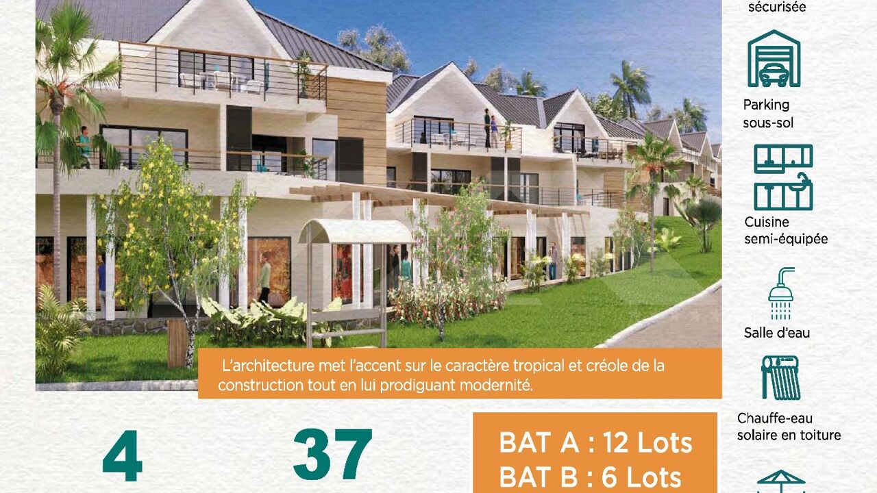 appartement 2 pièces 49 m2 à vendre à Saint-Leu (97436)