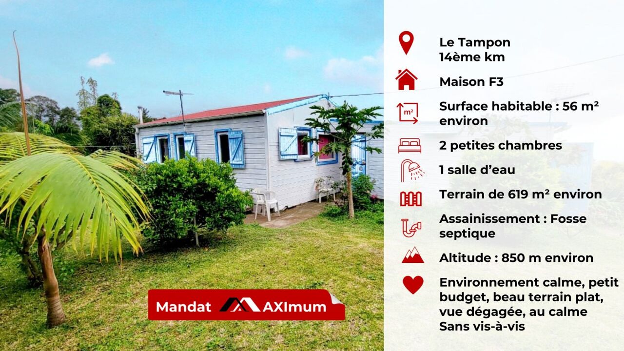 maison 3 pièces 56 m2 à vendre à Le Tampon (97430)