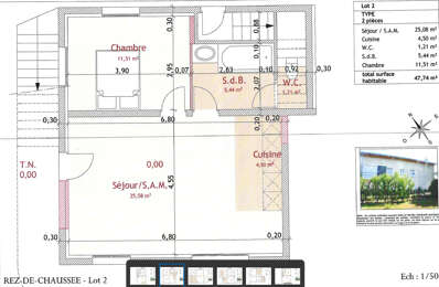 appartement 2 pièces 47 m2 à vendre à Semoy (45400)