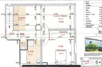 appartement 2 pièces 54 m2 à vendre à Semoy (45400)