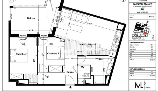 Appartement 3 pièces  à louer Aytré 17440