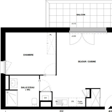 Appartement 2 pièces 174900 €