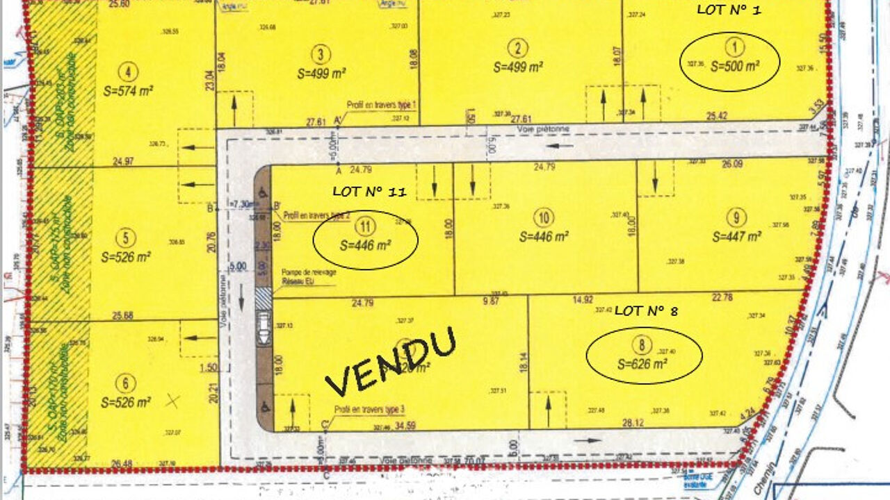 terrain  pièces 500 m2 à vendre à Juillan (65290)