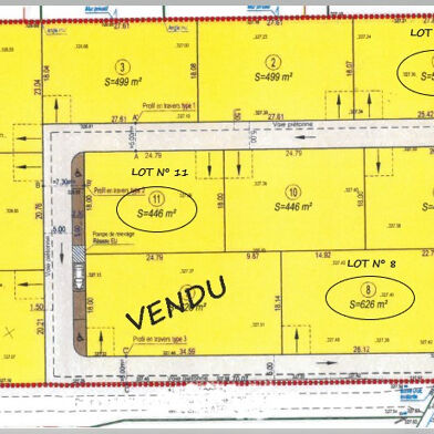 Terrain 500 m²