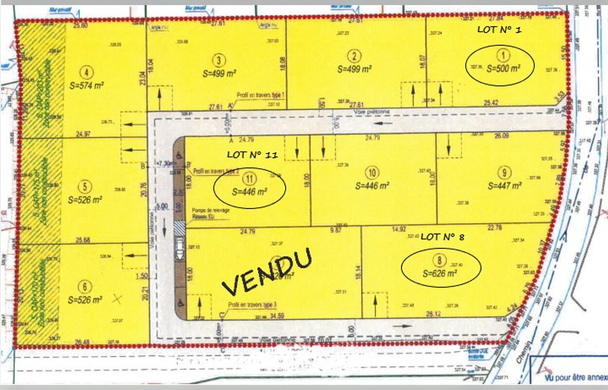 terrain  pièces 626 m2 à vendre à Juillan (65290)