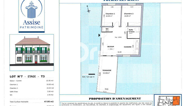 Appartement 3 pièces  à louer Fouras 17450