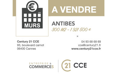 commerce  pièces 300 m2 à vendre à Antibes (06600)