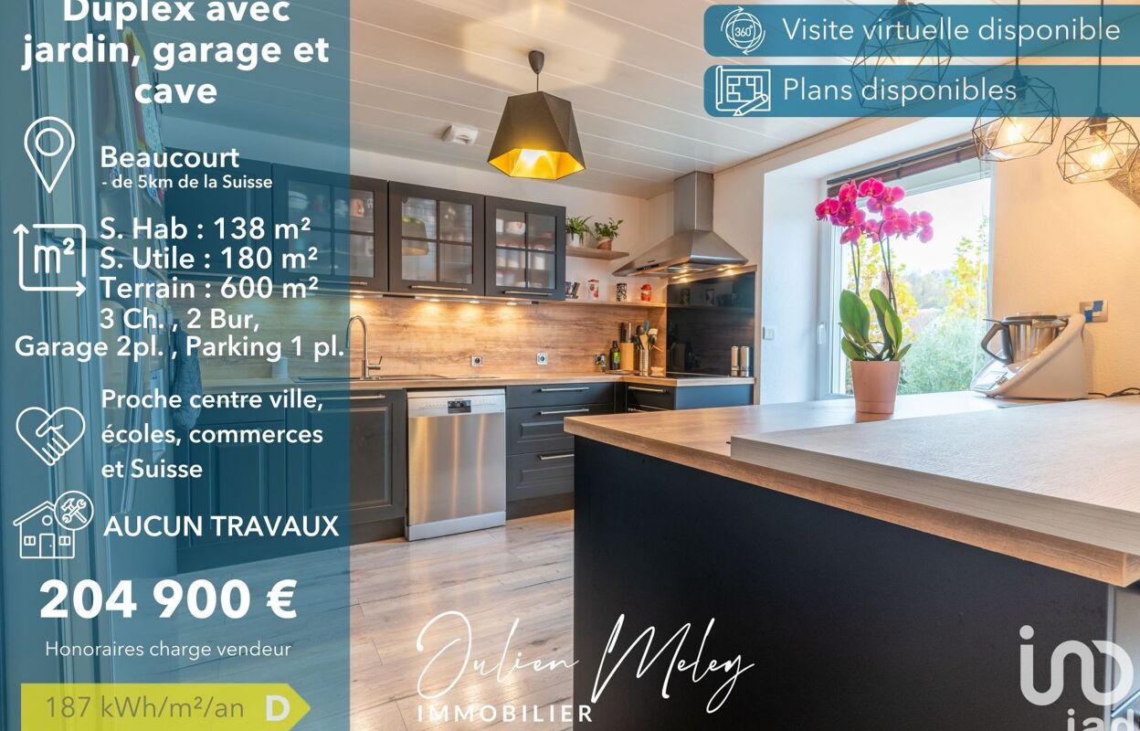 appartement 7 pièces 138 m2 à vendre à Beaucourt (90500)