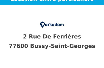 location garage 60 € CC /mois à proximité de Saint-Germain-sur-Morin (77860)