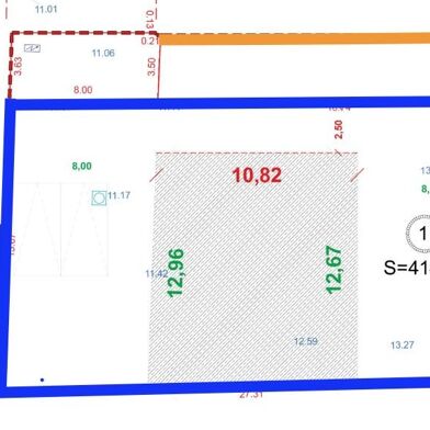 Terrain 414 m²