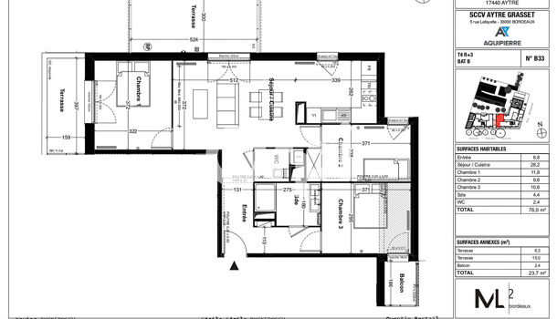 Appartement 4 pièces  à louer Aytré 17440
