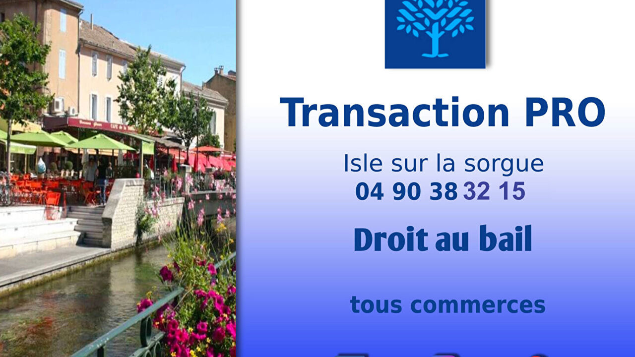 commerce  pièces 100 m2 à vendre à L'Isle-sur-la-Sorgue (84800)
