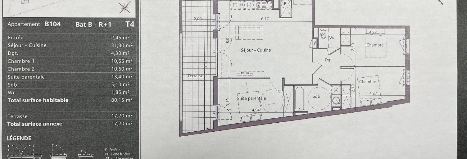 Appartement 4 Pièces 80 m² à vendre à Mèze (34140)
