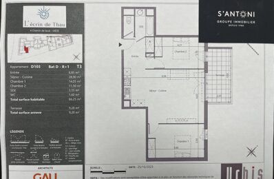 appartement 3 pièces 66 m2 à vendre à Mèze (34140)