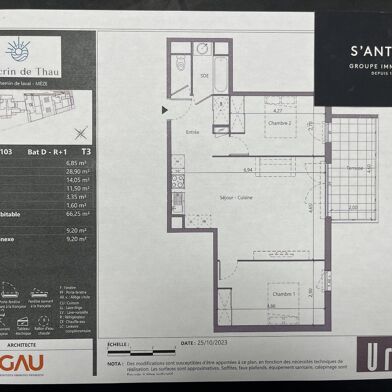 Appartement 3 pièces 289000 €