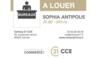Bureau  30 m² à louer à Valbonne (06560)