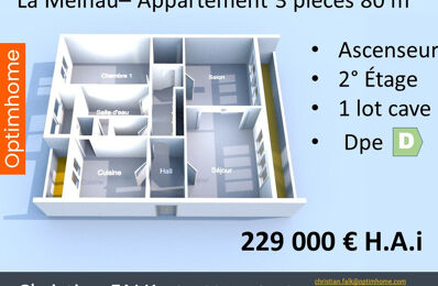 vente appartement 229 000 € à proximité de Strasbourg (67000)
