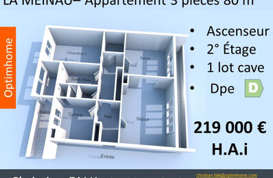 vente appartement 219 000 € à proximité de Strasbourg (67)
