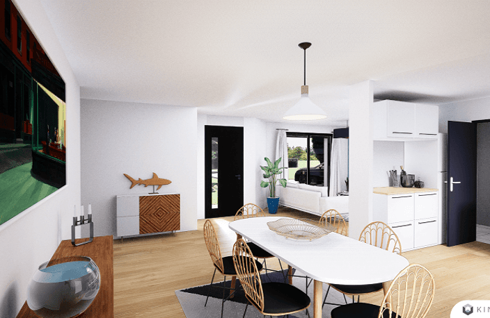 Maison de 91 m² avec 3 chambres - Terrain: 2870 m² — photo 2