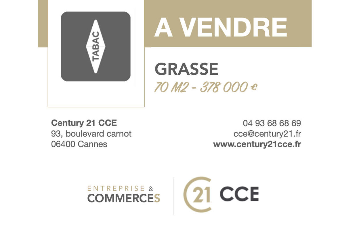 commerce  pièces 70 m2 à vendre à Grasse (06130)