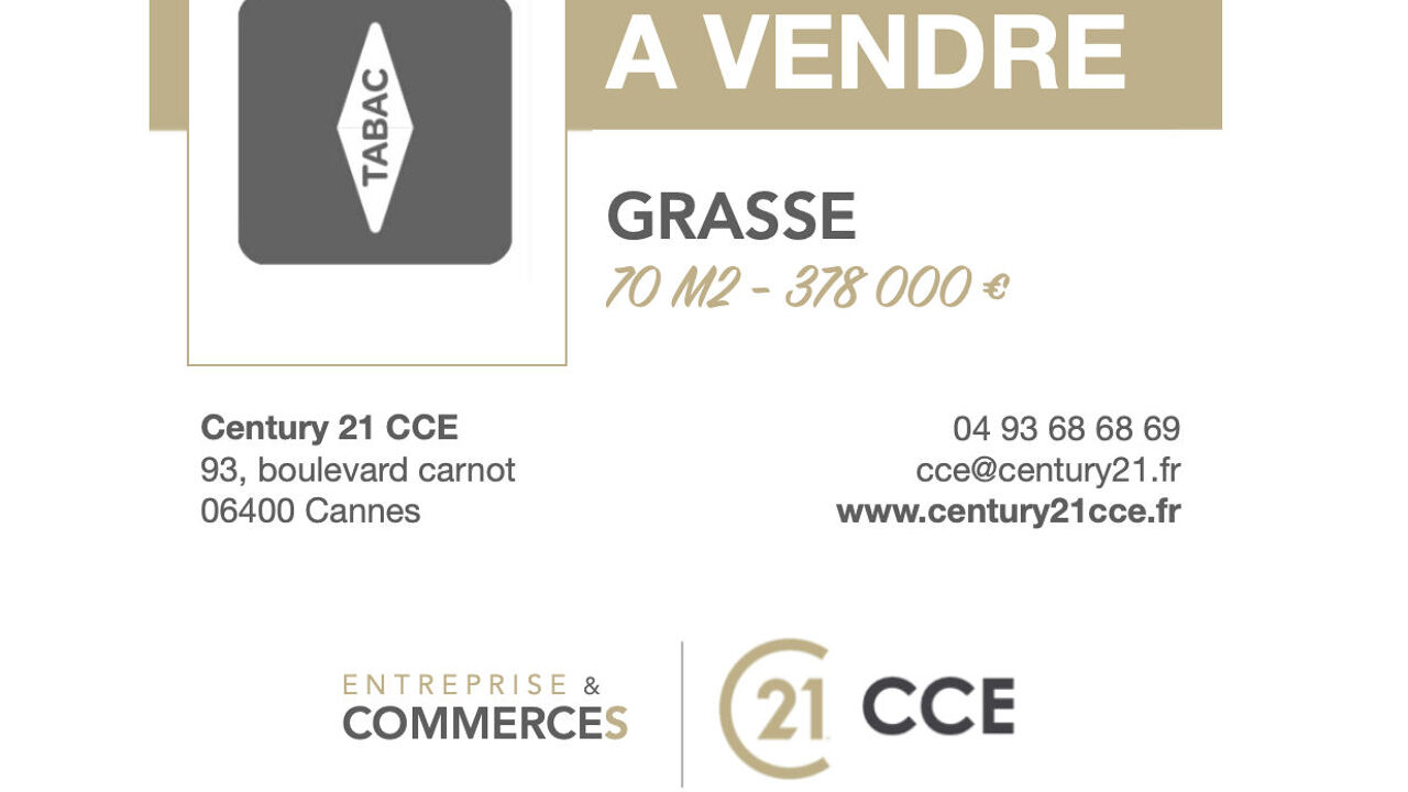 commerce  pièces 70 m2 à vendre à Grasse (06130)