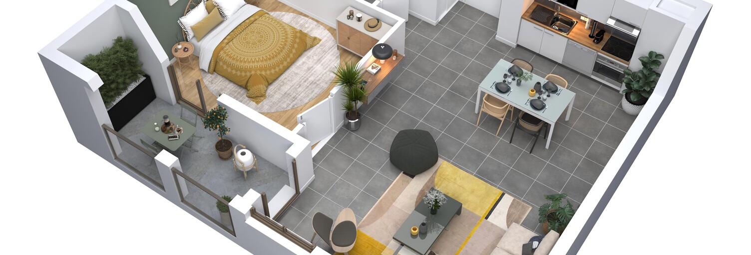 Appartement neuf T1, T2, T3, T4 Pièce 33 à 83 m² à vendre à Bordeaux (33000)