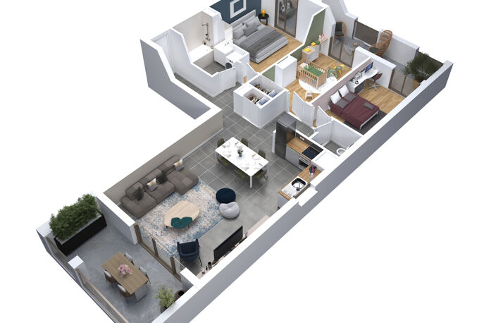 Vente programme neuf T3 64 à 72 m² Bordeaux (33000) — photo 3