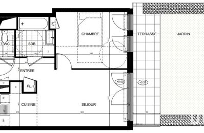 appartement 2 pièces 42 m2 à vendre à Brunoy (91800)