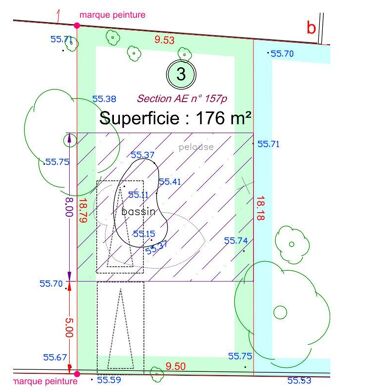 Terrain 176 m²