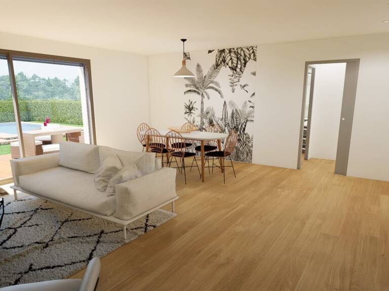 Maison moderne en L - Terrain: 416 m² — photo 1