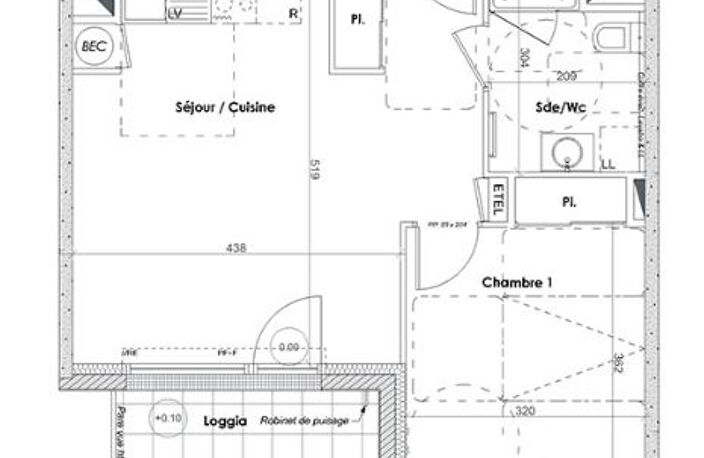 THORIGNE-FOUILLARD  - Appartement 2 pièces de 44.15 m² avec loggia et parking — photo 3