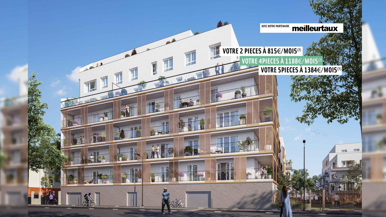 appartement neuf T2, T3, T4, T5 pièces 45 à 106 m2 à vendre à La Courneuve (93120)