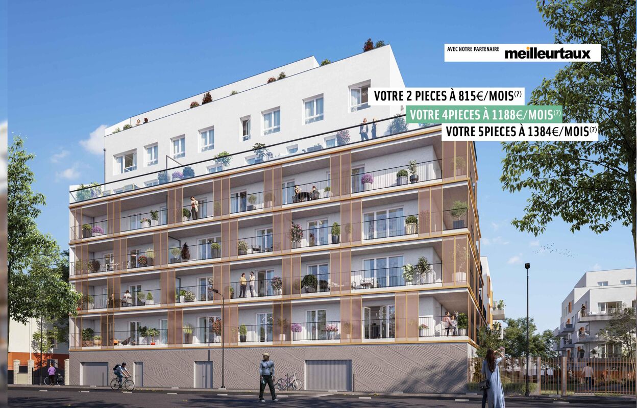 appartement neuf T2, T3, T4, T5 pièces 45 à 106 m2 à vendre à La Courneuve (93120)